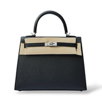 Hermès Kelly 25 Schwarz Epsom PHW